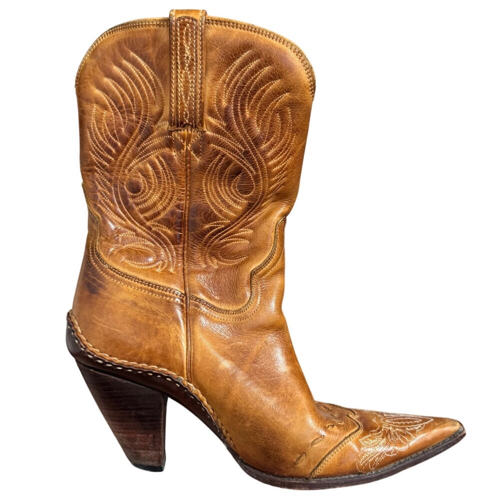 Lucchese Charlie 1 Horse Cowgirl Boots Women 6B Western Country Festival Y2K